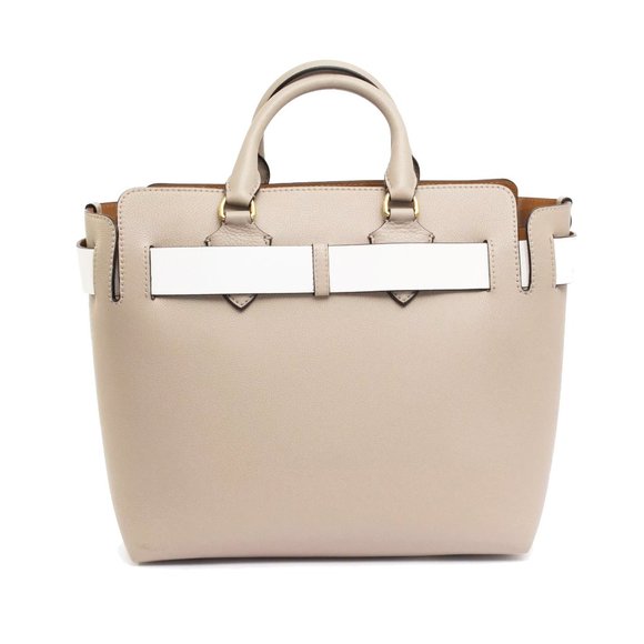 Burberry Medium Marais Belt Two Tone Colors Leather Satchel - Picture 3 of 10